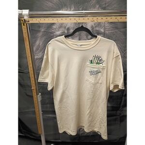 Your Highness Mens Large Cream Pocket T-Shirt Joint Fries Graphic Streetwear Tee
